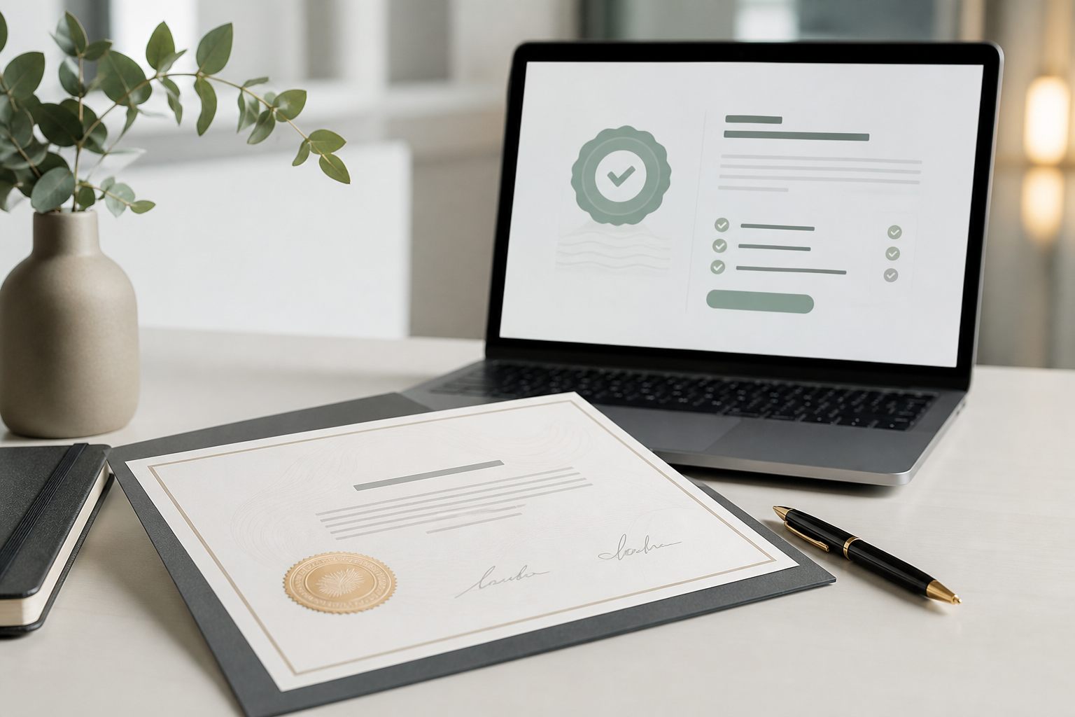 Zertifikat als Symbol für transparente Zertifizierung